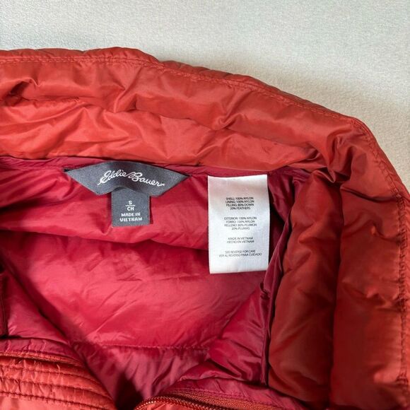 Eddie Bauer Microlight III Down Packable Water Repel Puffer Full Zip Jacket Sz S - Picture 3 of 9